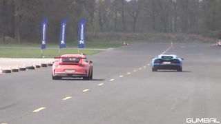 Lamborghini Aventador S vs Porsche 991 GT3 RS